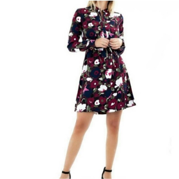 Merona Women's Tunic Plum Floral Print Long Sleeve
Mini Dress size m - Picture 8 of 8